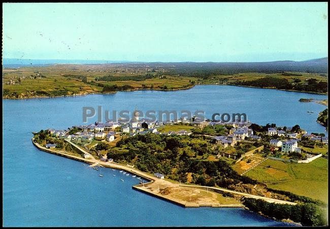 Vista aérea. ría del eo. castropol (asturias)