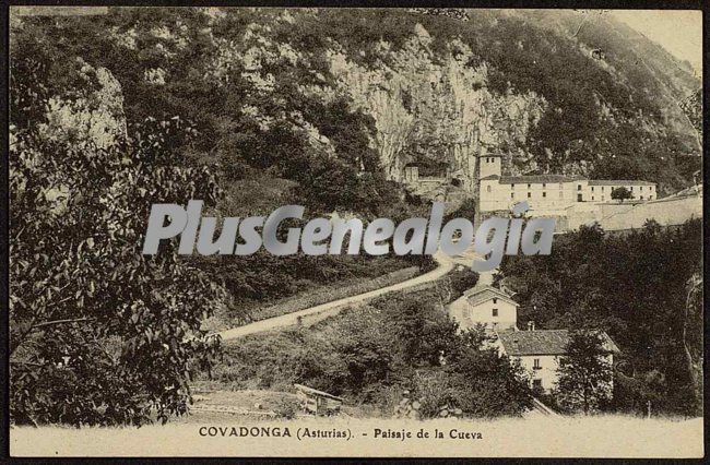 Paisaje de la cueva, covadonga (asturias)