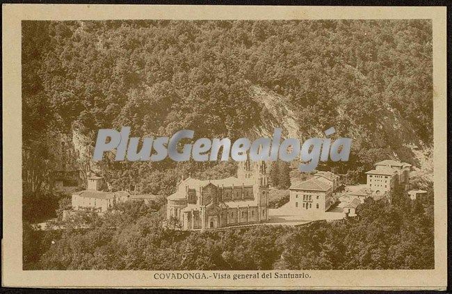 Vista general del santuario, covadonga (asturias)