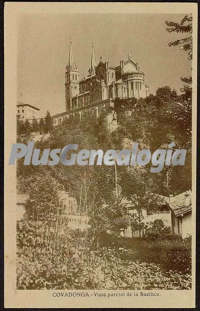 Vista parcial de la basilica, covadonga (asturias)