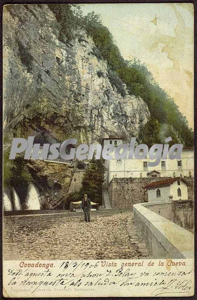 Vista general de la cueva, covadonga (asturias)