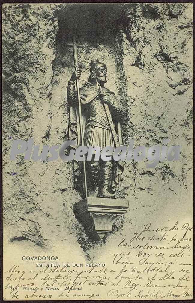 Estatua de don pelayo, covadonga (asturias)