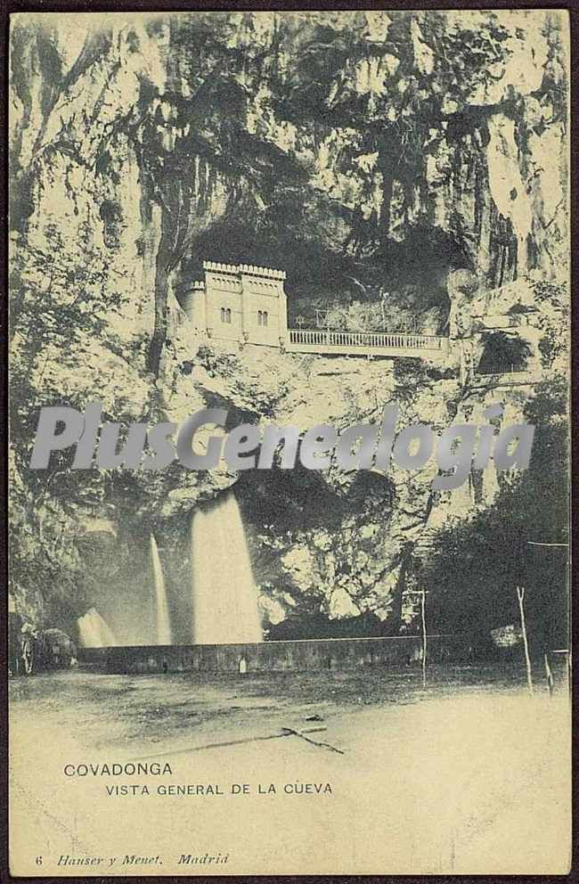 Vista general de la cueva, covadonga (asturias)