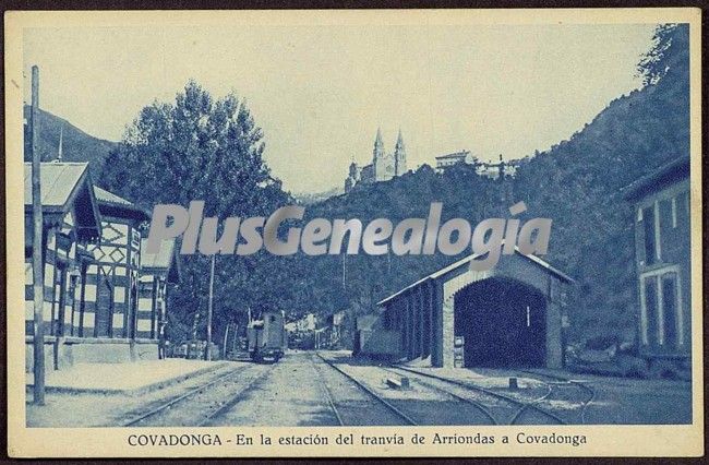 Estación del tranvía de arriondas a covadonga, covadonga (asturias)