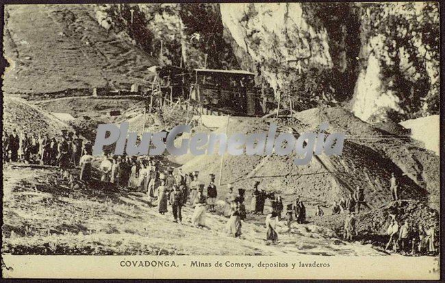 Minas de comeya, depositos y lavaderos, covadonga (asturias)