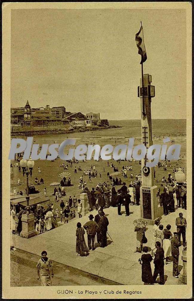 La playa y club de regatas, gijón (asturias)