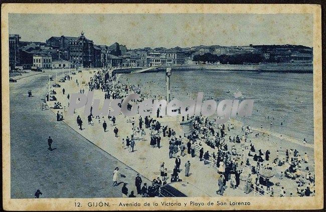 Avenida de la victoria y playa de san lorenzo, gijón (asturias)