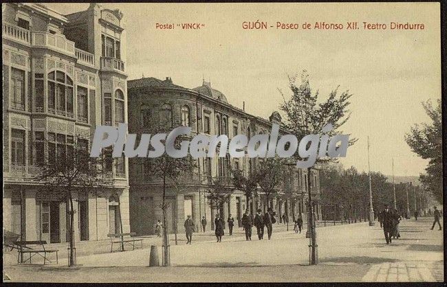 Paseo de alfonso xii. teatro dindurra, gijón (asturias)