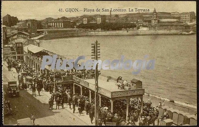 Playa de san lorenzo. la terraza, gijón (asturias)