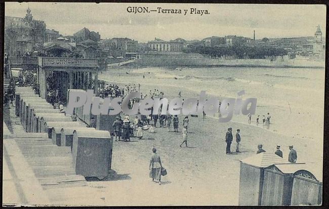 Playa de san lorenzo. la terraza, gijón (asturias)