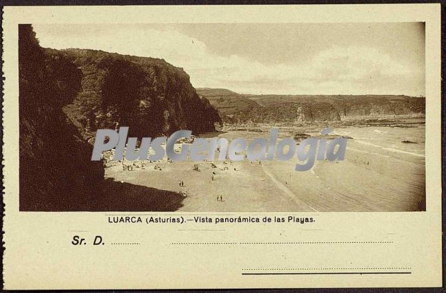 Vista panoramica de las playas, luarca (asturias)