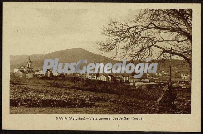 Vista general desde san roque, navía (asturias)