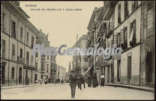 Calles de argüelles y jovellanos, oviedo (asturias)