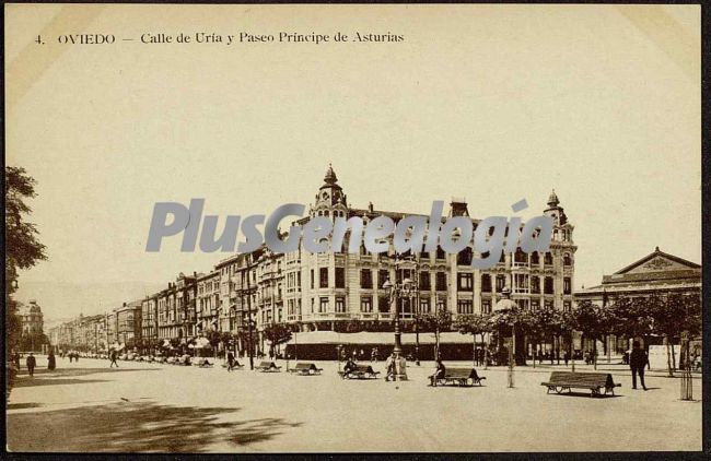 Calle de uría y paseo principe de asturias, oviedo (asturias)