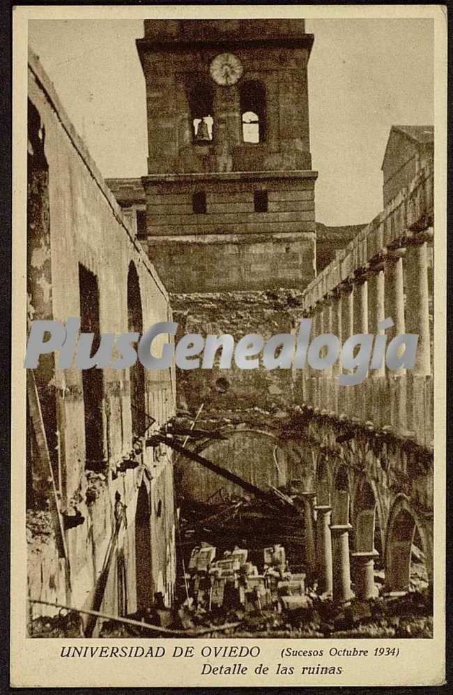 Universidad(detalle de las ruinas) 1934, oviedo (asturias)