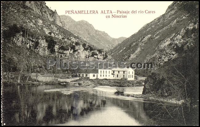 Paisaje del río cares en niserias de peñamellera alta (asturias)