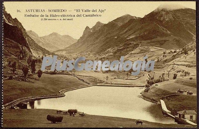 El valle del ajo. embalse de la hidro-eléctrica del cantabrico, somiedo (asturias)