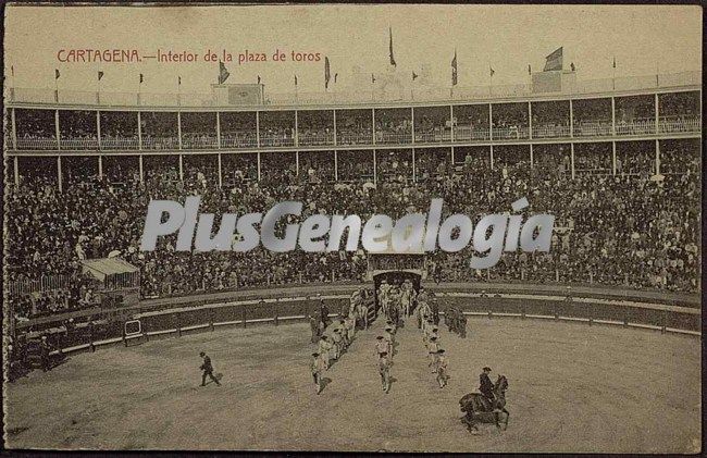 Interior de la plaza de toros. cartagena (murcia)