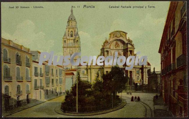 Catedral fachada principal y torre, murcia