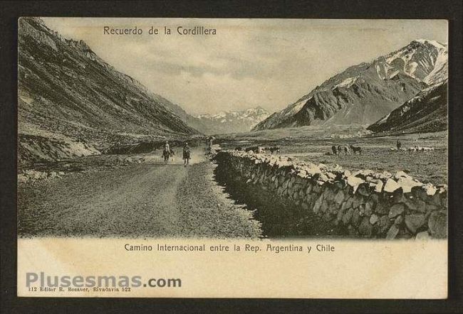 Foto antigua de CORDILLERA DE LOS ANDES CHILE