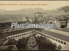 Monasterio de guadalupe a vista de pájaro, guadalupe (cáceres)