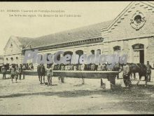 Un detalle de los pabellos durante la hora del agua del cuartel de fernán-gonzález de burgos