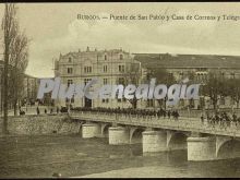 Puente de san pablo y casa de correos y telégrafos de burgos