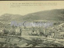 Vista de oña (burgos) tomada desde el norte y el real monasterio