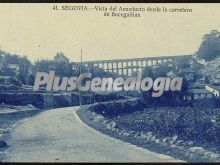 Vista del acueducto de segovia desde la carretera de boceguillas