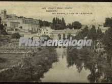 Vista del río edesma, al fondo, la casa de la moneda de segovia