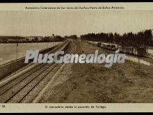 El monasterio de venta de baños (palencia) visto desde la pasarela de tariego