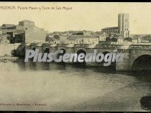 Puente mayor y torre de san miguel de palencia