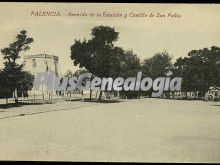 Avenida de la estación y castillo de san pablo de palencia