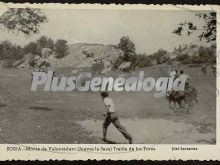 Traída de los toros en el monte de valonsadoro (jueves de saca) de soria