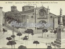 Iglesia de san pedro y monumento de santa teresa en ávila