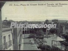 Plaza del alcázar de ávila vista desde el torreón del homnaje