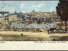 Vista de ávila desde los arrabales del puente