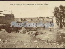 Vista del puente romano sobre el río adajo a su paso por ávila