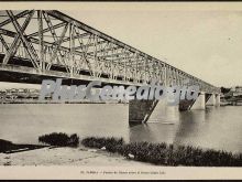 Detalle del puente de hierro del siglo xix sobre el río duero de zamora