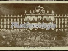 Plaza mayor de salamanca iluminada