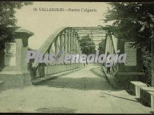 Vista cercana del puente colgante de valladolid