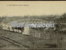 Vista panorámica del puente colgante de valladolid