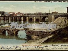 Postal dedicada del puente mayor de valladolid