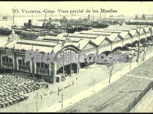 Vista parcial de los muelles del grao de valencia