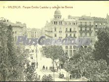 Parque emilio castelar y calle de las barcas en valencia