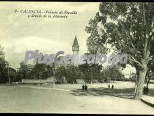 Palacio de ripalda y detalle de la alameda de valencia