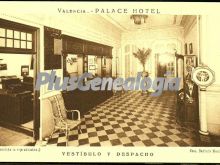 Vestíbulo y despacho del hotel palace de valencia