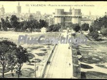 Puente de serranos y vista de valencia