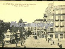 Calle sagrario de san francisco y parque emilio castelar de valencia