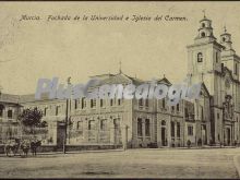 Fachada de la universidad e iglesia del carmen, murcia